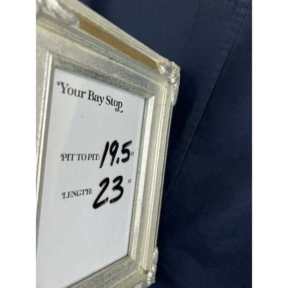 Talbots Women's Blazer Size 10 Jacket Casual Solid Blue Long Sleeve Stretch - Picture 7 of 7